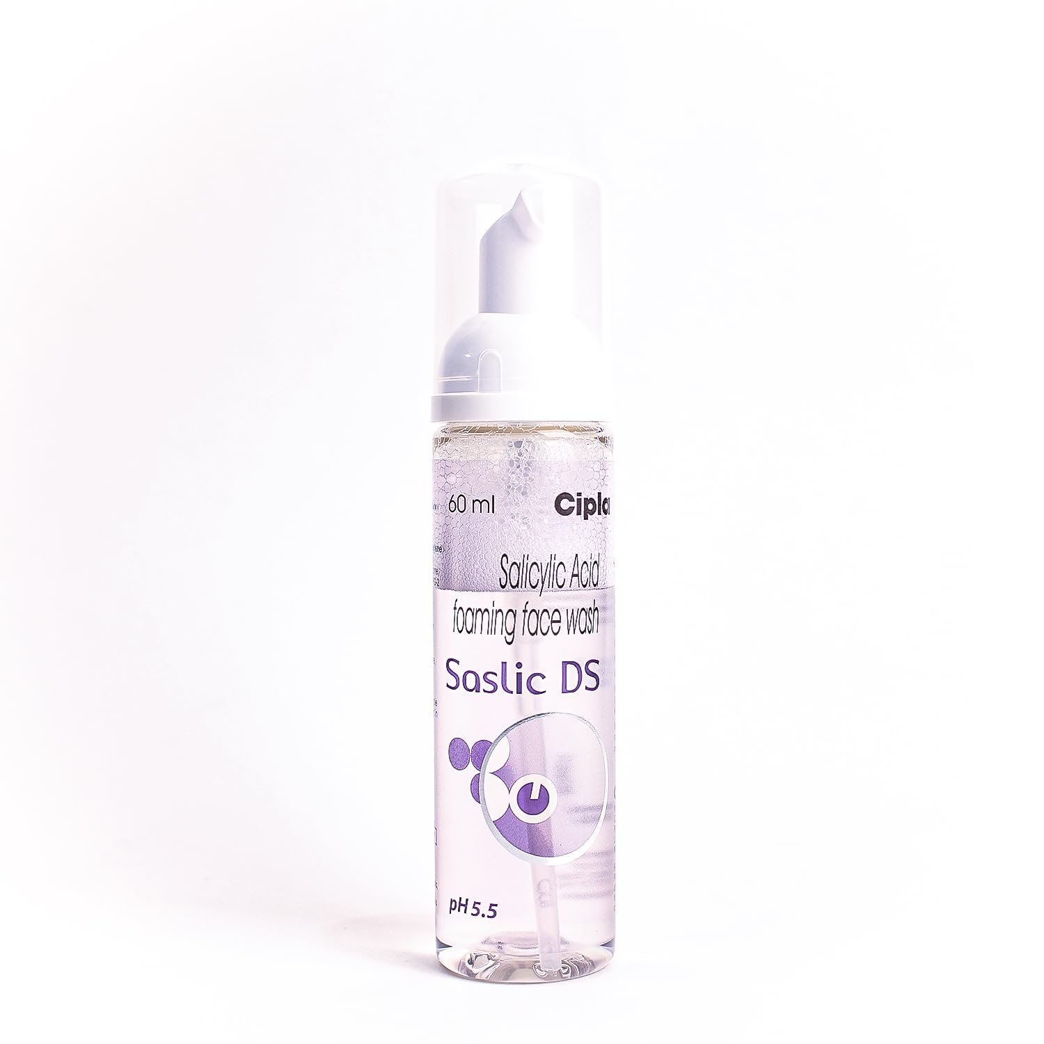 Saslic DS Foaming Face Wash with Salicylic Acid | pH 5.5 60ml