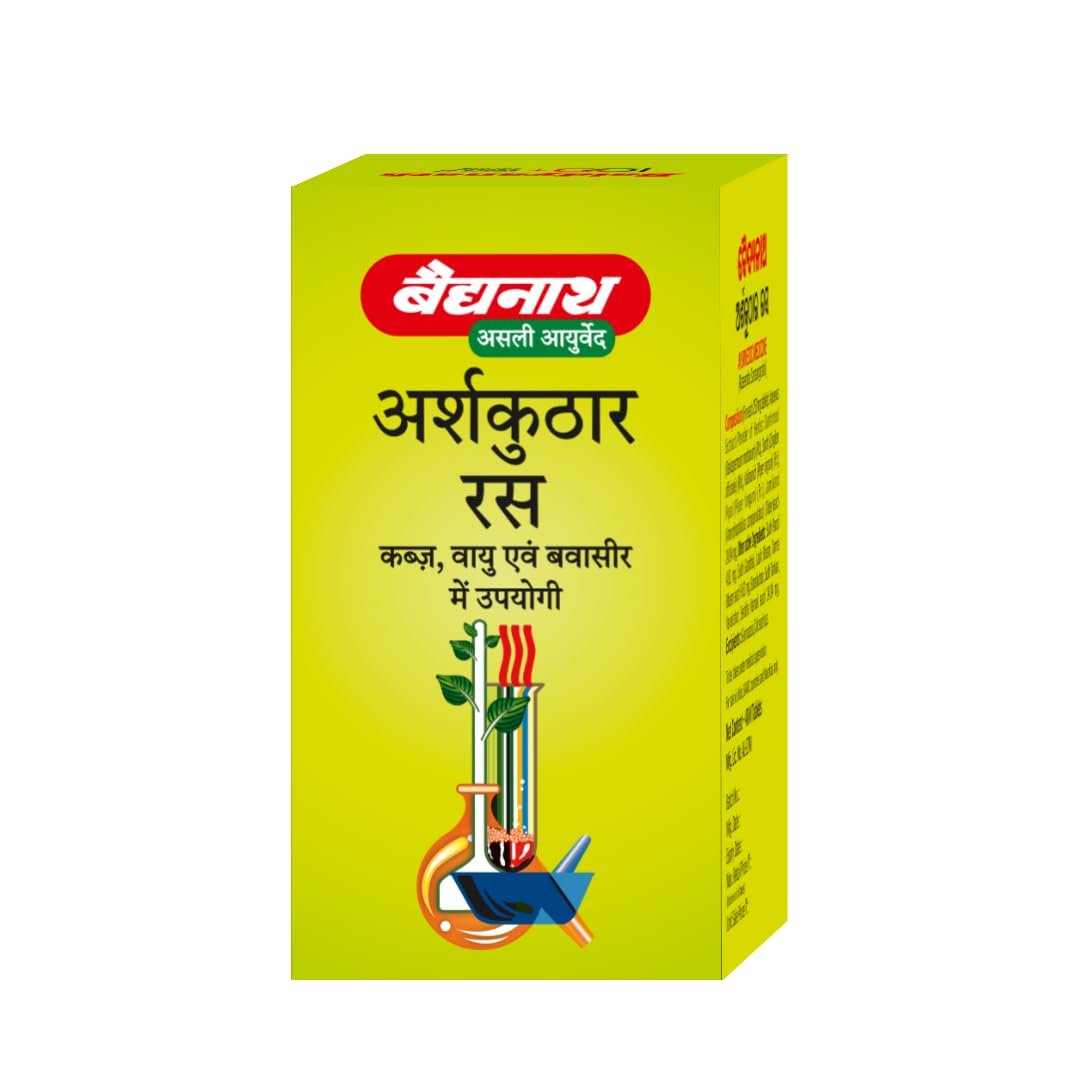 Baidyanath Arshakuthar Ras Tablet | Ayurvedic Support for Constipation & Piles 40 Tablets
