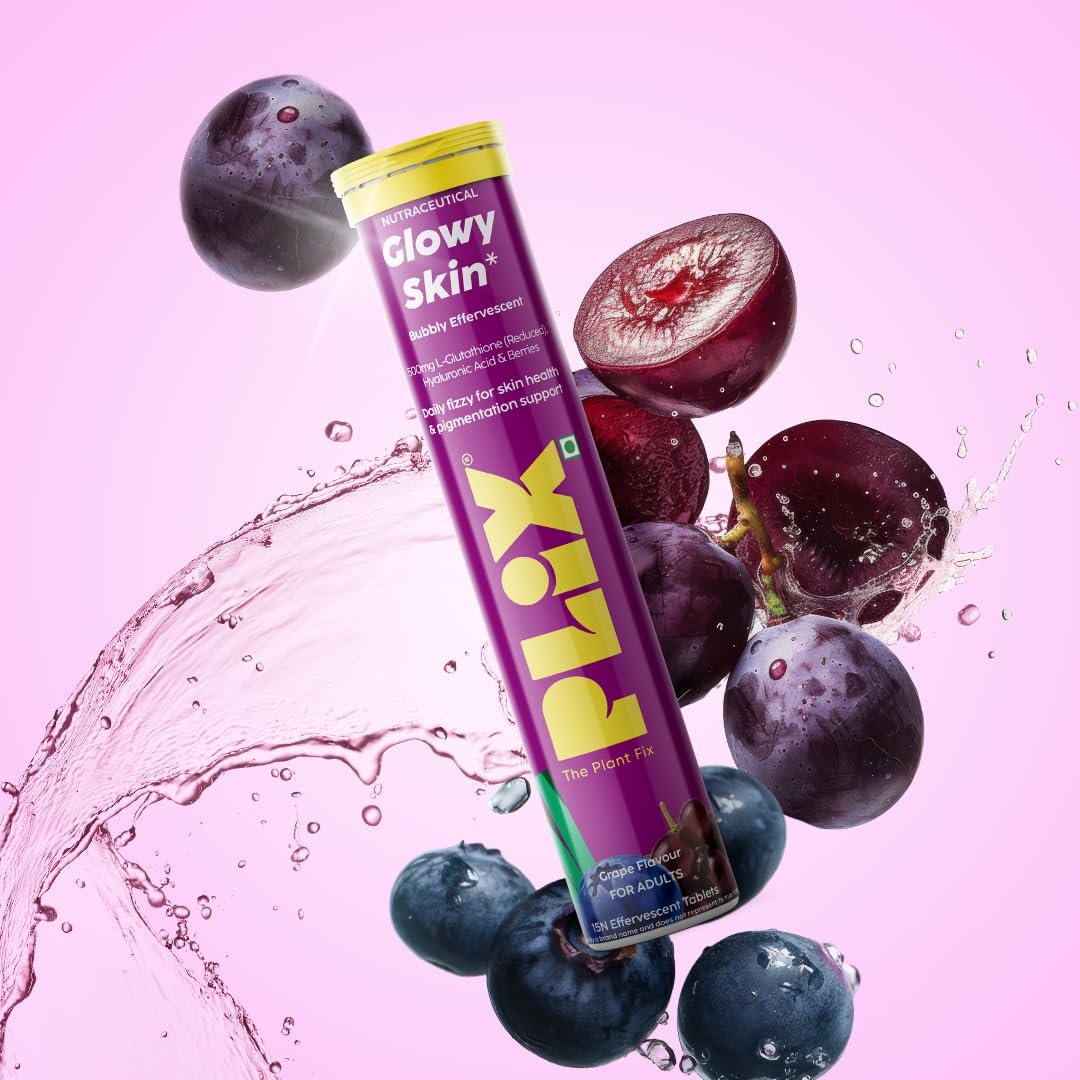 PLIX - THE PLANT FIX Glutathione Effervescent Tablets 500mg Glutathione (15Tablets)