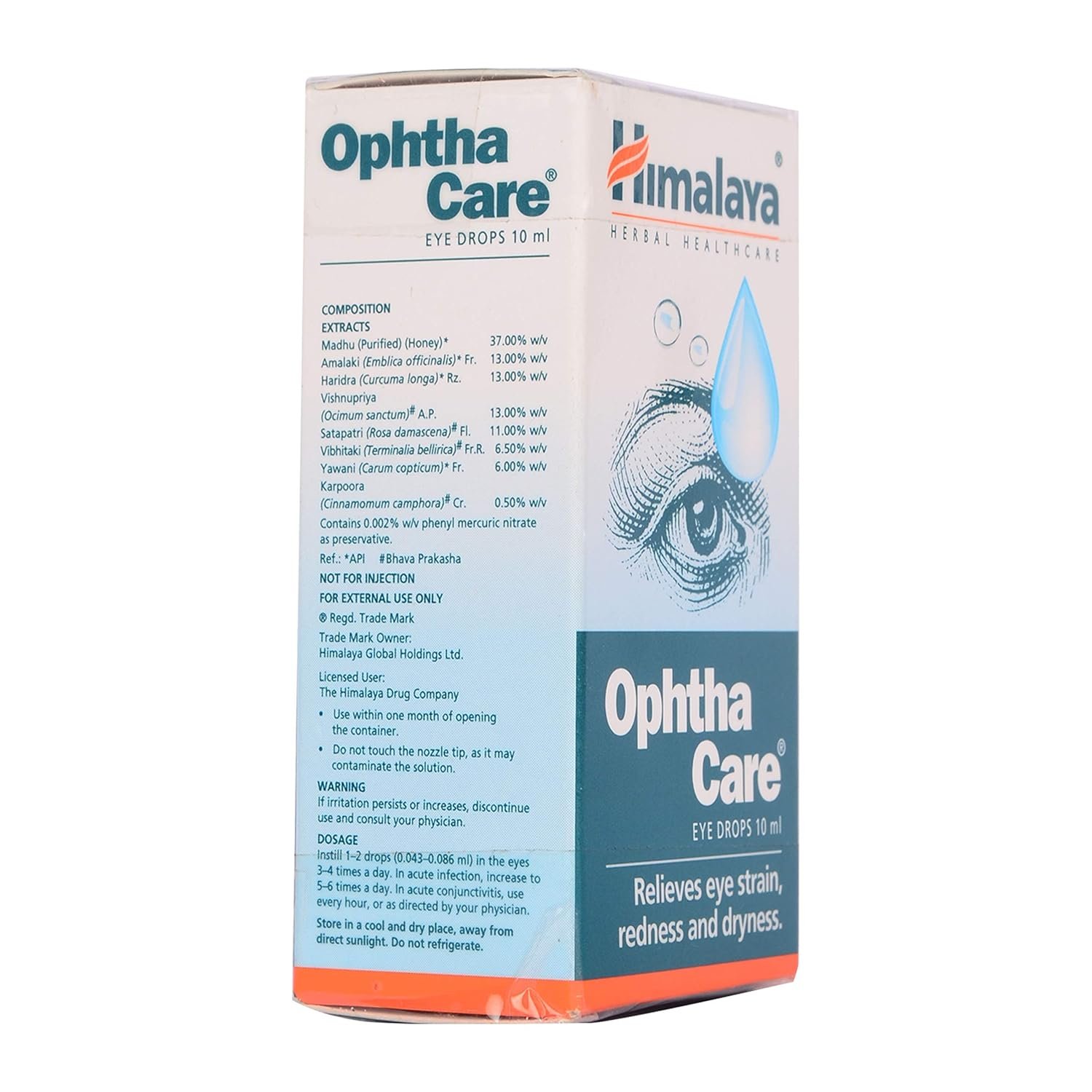 Himalaya Ophthacare Eye Drop | For Eye Strain, Redness, Dryness & Eye Care 10ml