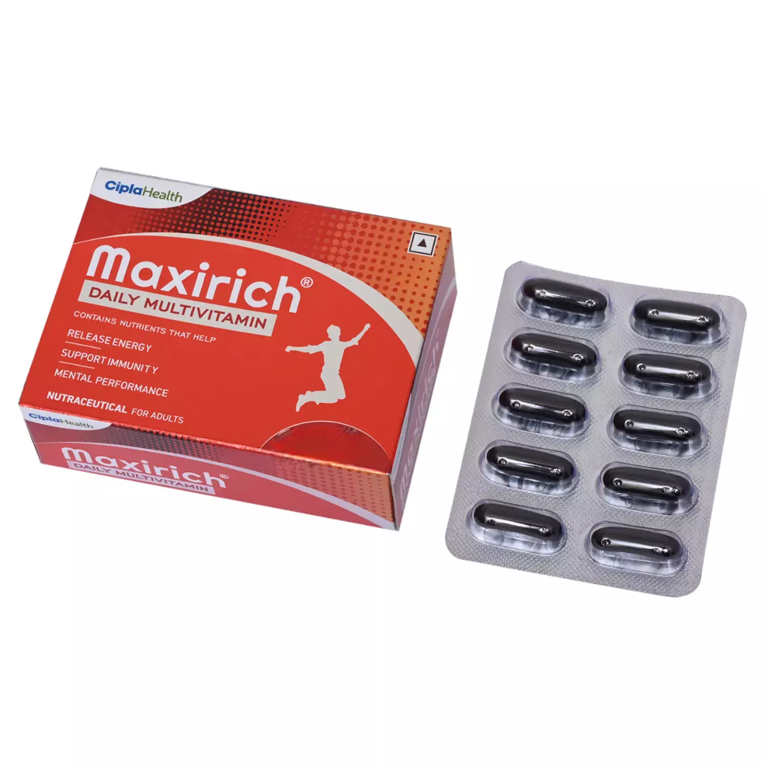 Maxirich Daily Multivitamin Softgel for Energy, Immunity & Performance 10 soft gelatin capsules