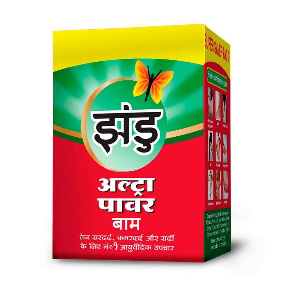 Zandu Ultra Power Balm | For Pain Relief from Strong Headache, Bodyaches & Cold 50ml