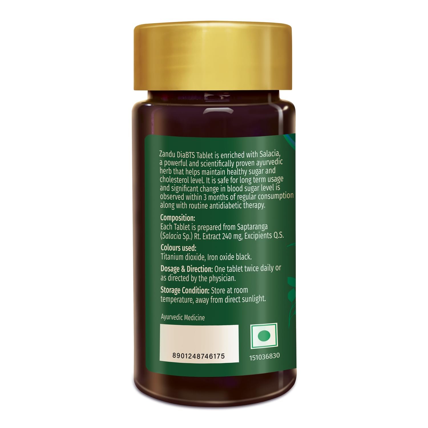 Zandu Dia-BTS Tablets Clinically Proven to Help Manage healthy glucose levels within 3 months 90 Tablets