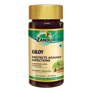 Zandu Giloy Tablets with 100% Pure Giloy Extract | Ayurvedic Immunity Booster (60 Tablets)