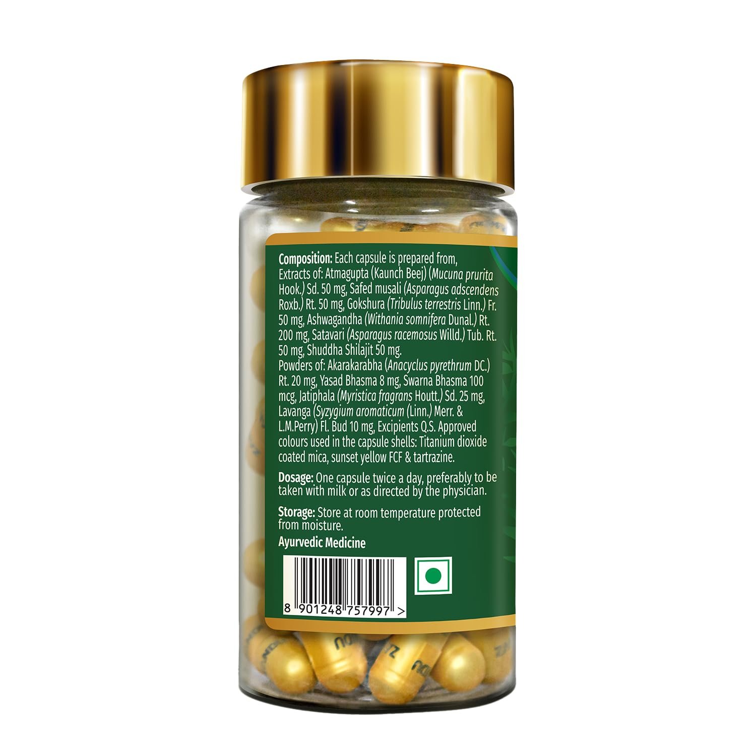 Zandu Shilajit/Shilajeet Gold Plus Boosts Stamina, Strength & Energy 60 Capsules
