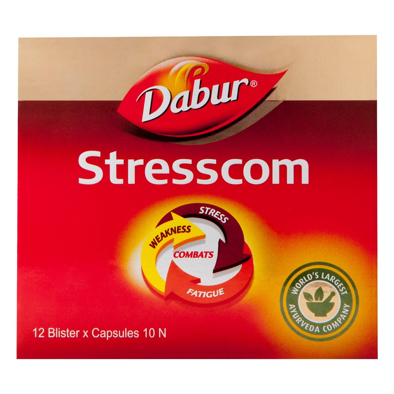 Dabur Stresscom Ashwagandha Capsule | Manages Fatigue, Weakness & Stress 120 capsules