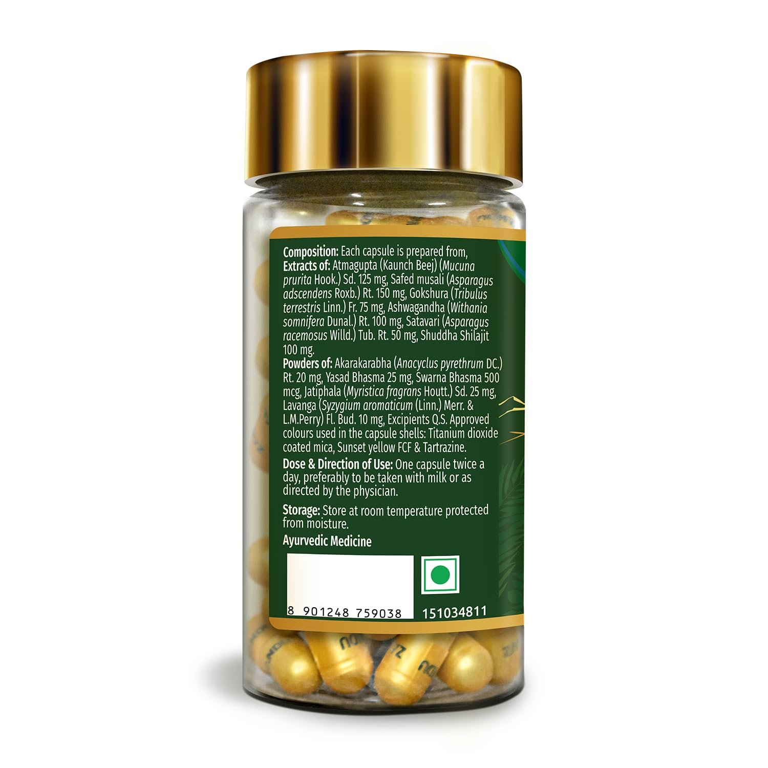 Zandu Shilajit/Shilajeet Gold Plus Boosts Stamina, Strength & Energy 60 Capsules