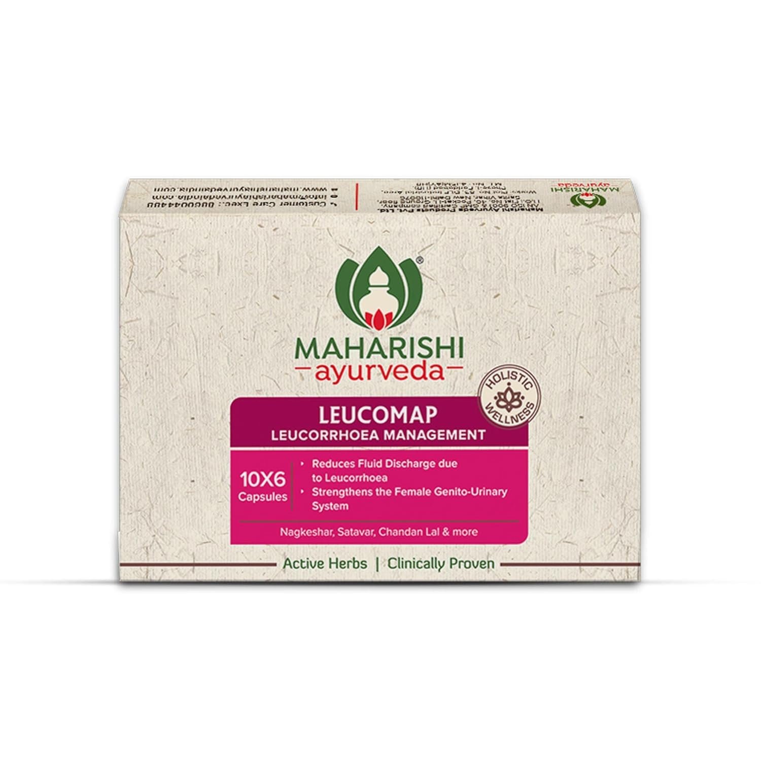 Maharishi Ayurveda Leucomap Leucorrhea Capsules 60 caps