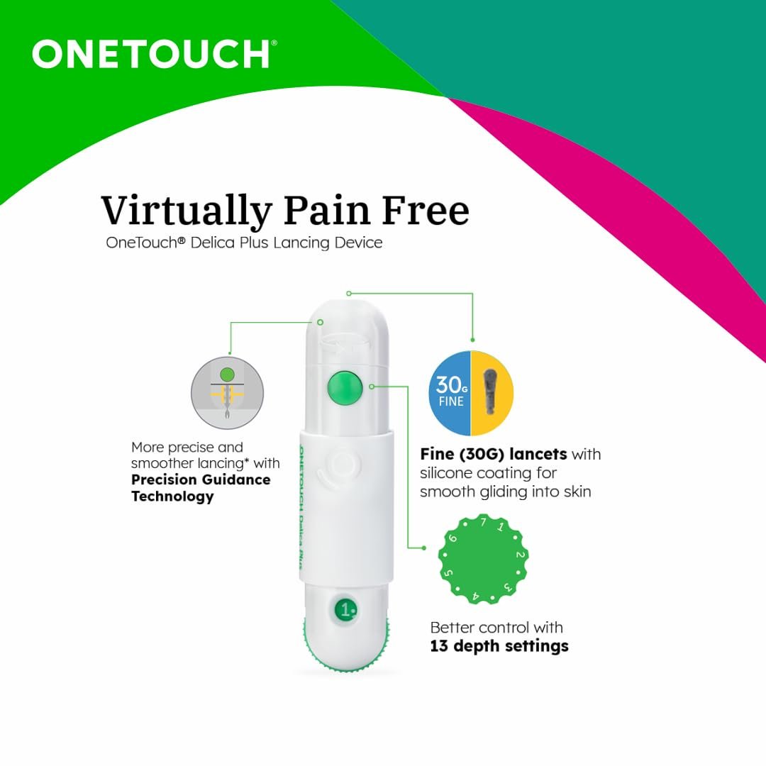 OneTouch Delica Plus Lancets 25 lancets (Only Lancets) 30G