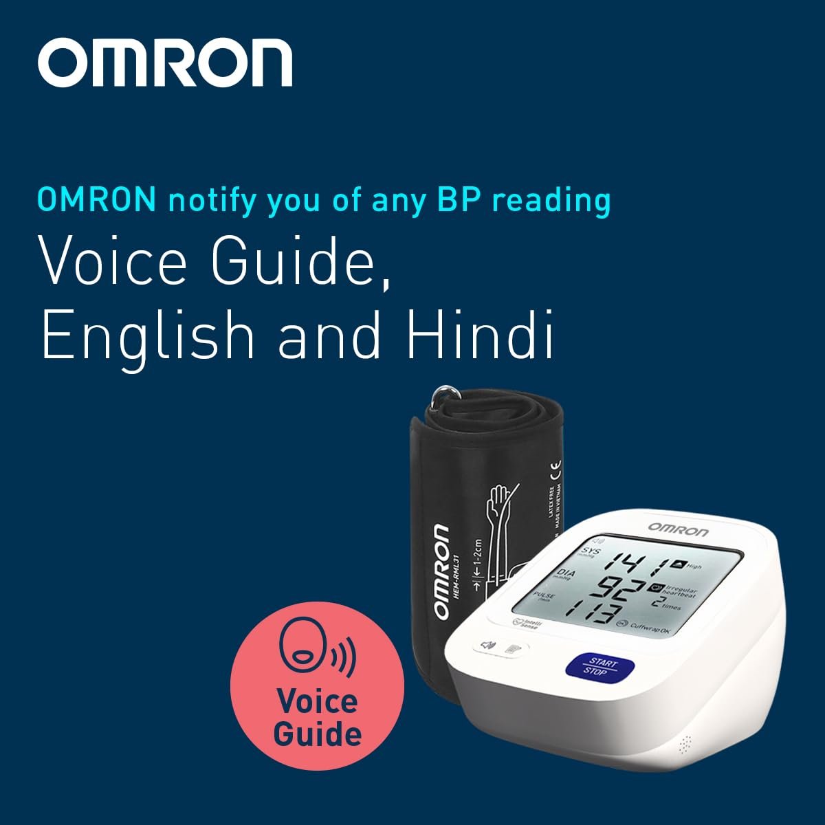 Omron HEM-716A Voice Guide Automatic Blood Pressure Monitor