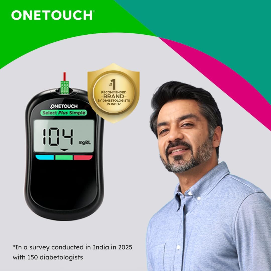 OneTouch Select Plus Test Strips | Pack of 50 Strips | Blood Sugar Test Machine Testing Strips | Global Iconic Brand | For use with OneTouch Select Plus Simple Glucometer