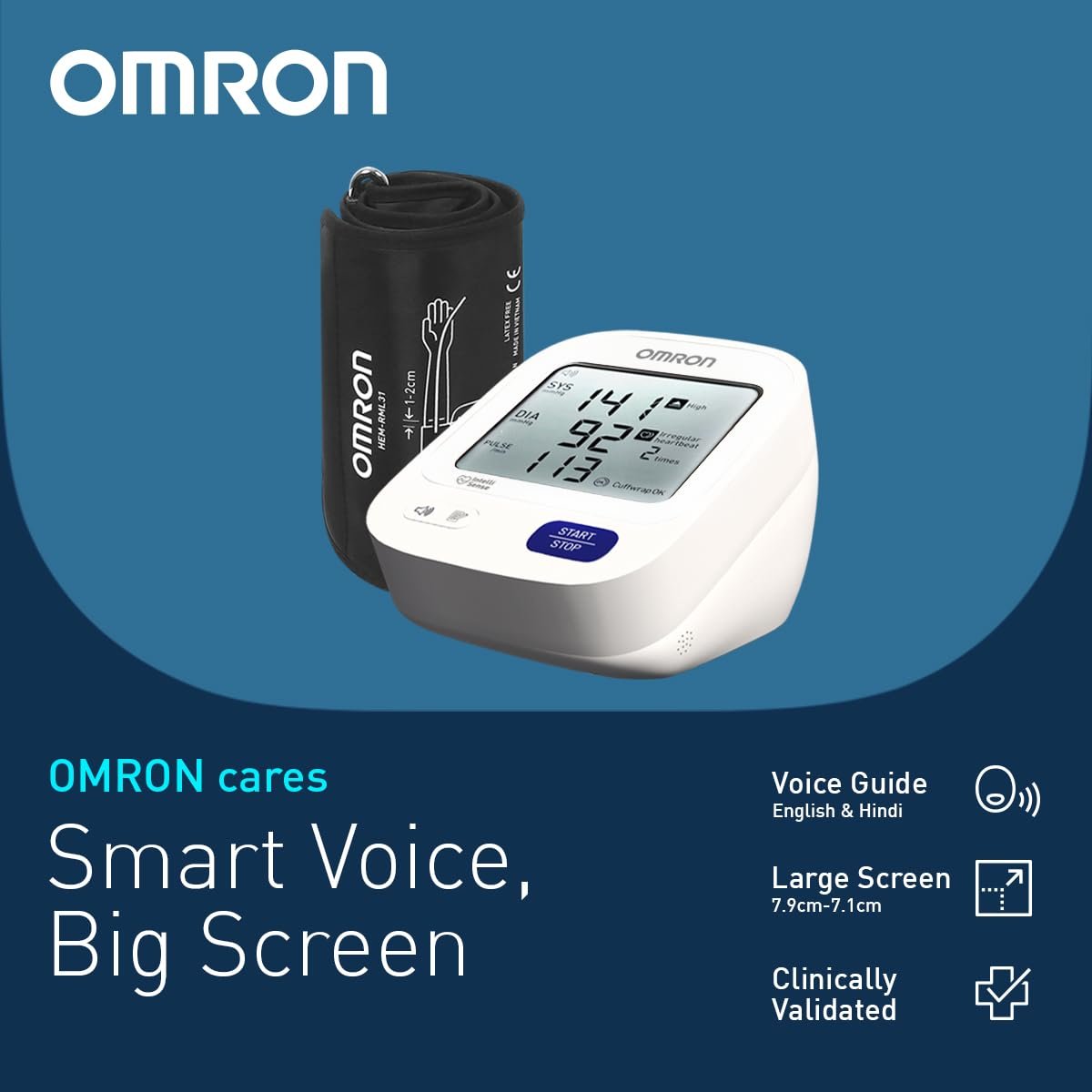 Omron HEM-716A Voice Guide Automatic Blood Pressure Monitor