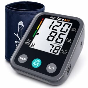 AccuSure Fully Automatic Digital Blood Pressure Monitor With Large Display, Most Advance Technology & Accurate Measurement – Arm Circumference (22-36Cm) Type-C USB power port, 4-Year Warranty