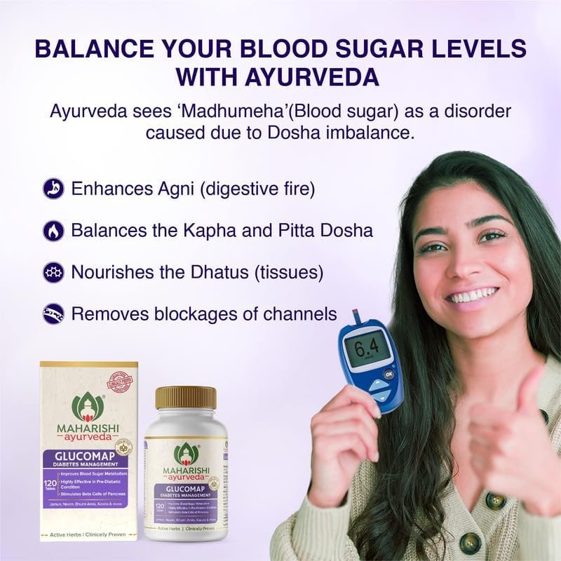 Maharishi Ayurveda Glucomap For Diabetes Management 120 Capsules
