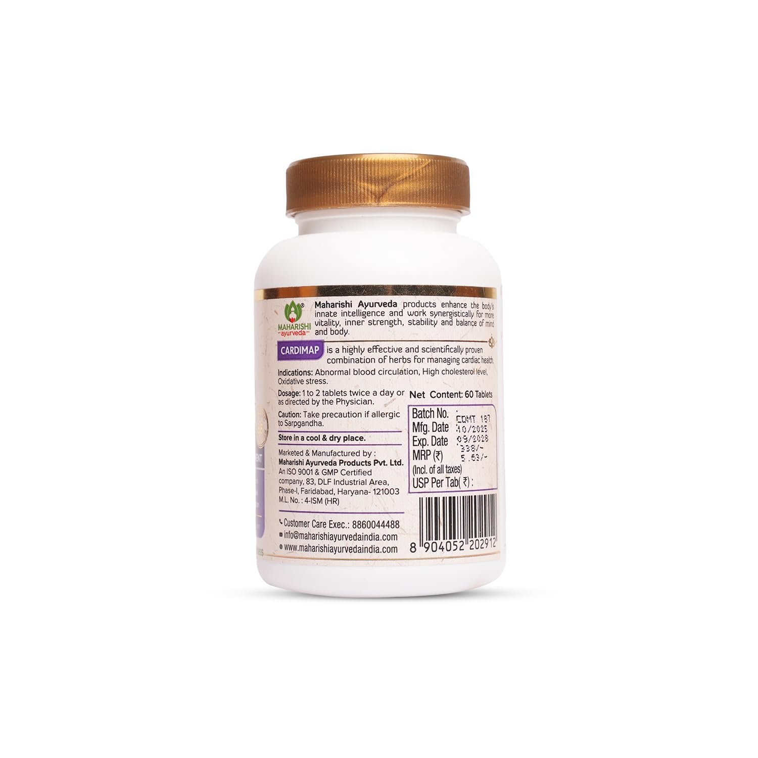 Maharishi Ayurveda Cardimap | Helps Normalises Blood Pressure Naturally 60 tablets