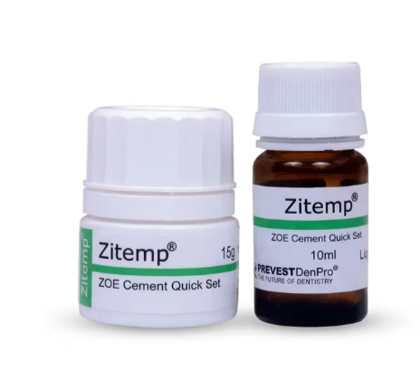 Prevest DenPro Zitemp ZOE Cement Quick Set, Liquid - 10ml, Powder - 20gm