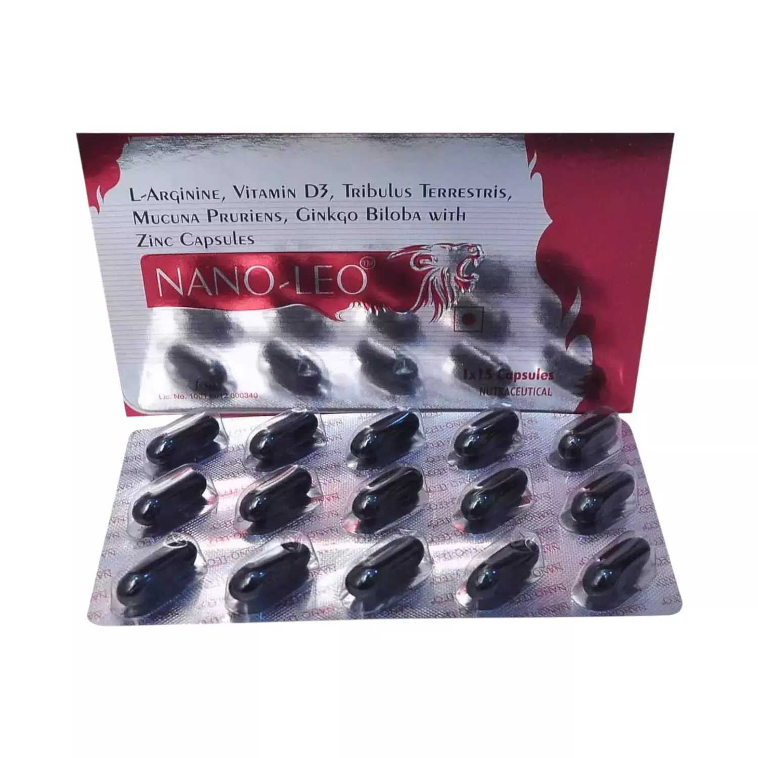 Nano-Leo Capsule with L-Arginine, Vitamin D3, Ginkgo & Zinc 15 soft gelatin capsules