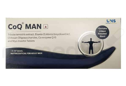 CoQ MAN Tablet | Tribulus terrestris, Ecklonia bicyclis, Chitosan oligosaccharide, Myoinositol and Coenzyme Q10 | boosting male sexual health and sperm parameters