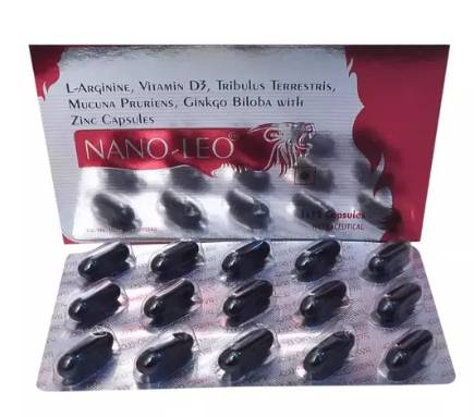Nano-Leo Capsule with L-Arginine, Vitamin D3, Ginkgo & Zinc 15 soft gelatin capsules
